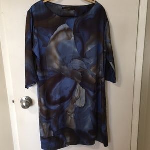 Lovely modern-art style silky Soya Concept dress